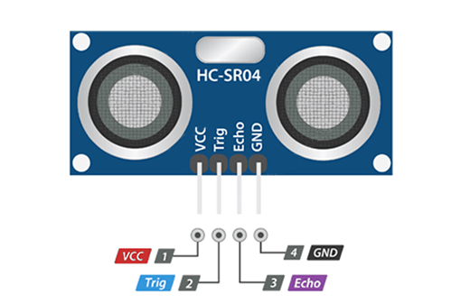 Sensor ultrassônico usado na atividade Blocos